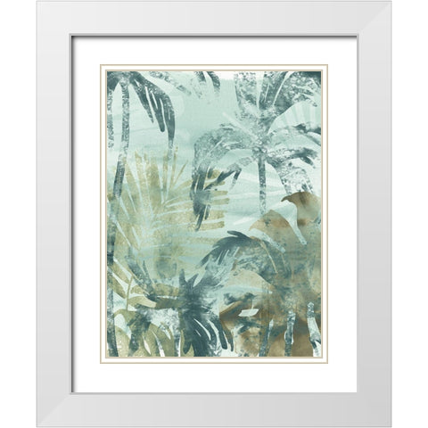 Palm Island II White Modern Wood Framed Art Print with Double Matting by Vess, June Erica