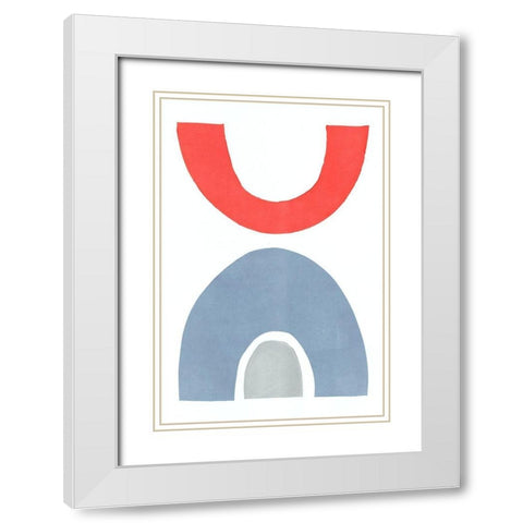 Primary Arches I White Modern Wood Framed Art Print with Double Matting by Delamater, Rob