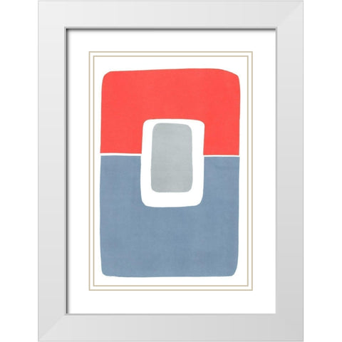 Primary Arches II White Modern Wood Framed Art Print with Double Matting by Delamater, Rob