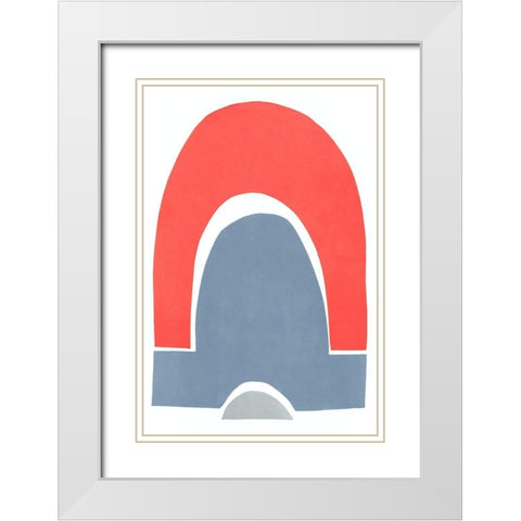 Primary Arches III White Modern Wood Framed Art Print with Double Matting by Delamater, Rob