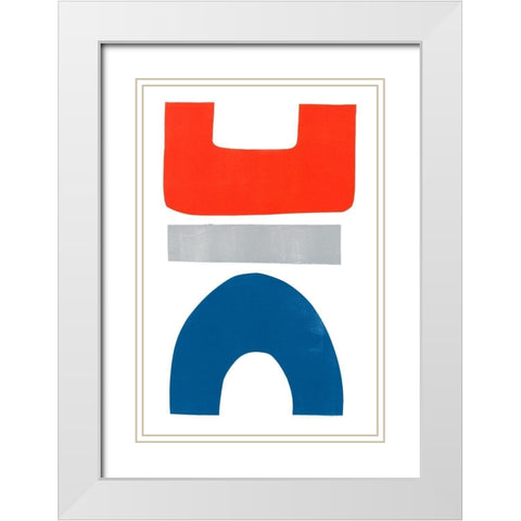 Primary Arches IV White Modern Wood Framed Art Print with Double Matting by Delamater, Rob