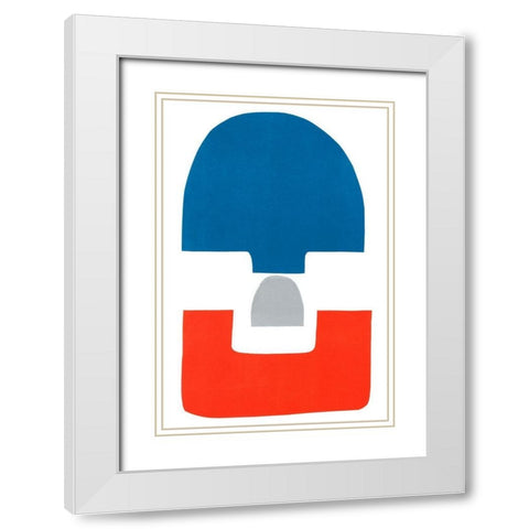 Primary Arches V White Modern Wood Framed Art Print with Double Matting by Delamater, Rob