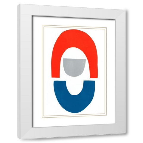 Primary Arches VI White Modern Wood Framed Art Print with Double Matting by Delamater, Rob