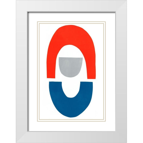 Primary Arches VI White Modern Wood Framed Art Print with Double Matting by Delamater, Rob
