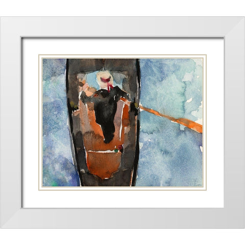 Above the Gondola II White Modern Wood Framed Art Print with Double Matting by Dixon, Samuel