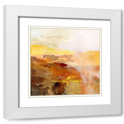 Merging Mantle I White Modern Wood Framed Art Print with Double Matting by Warren, Annie