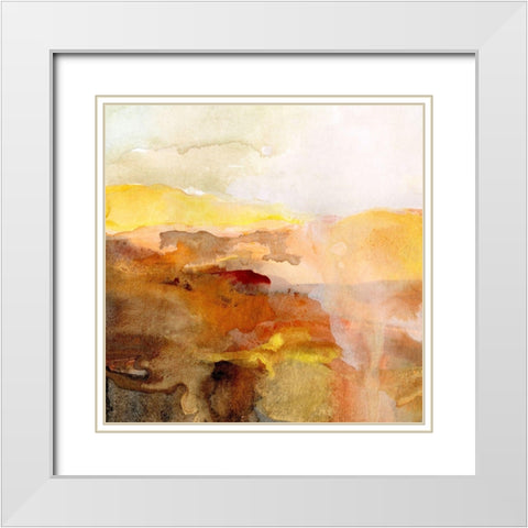 Merging Mantle I White Modern Wood Framed Art Print with Double Matting by Warren, Annie