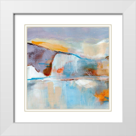 Frosted Peaks II White Modern Wood Framed Art Print with Double Matting by Warren, Annie