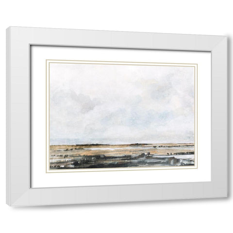 Ocean Inlet II White Modern Wood Framed Art Print with Double Matting by Caroline, Emma