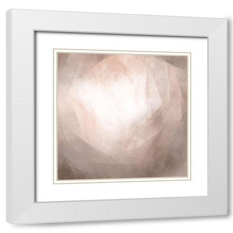 Blush Prism I White Modern Wood Framed Art Print with Double Matting by Caroline, Emma