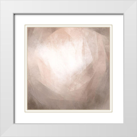 Blush Prism I White Modern Wood Framed Art Print with Double Matting by Caroline, Emma