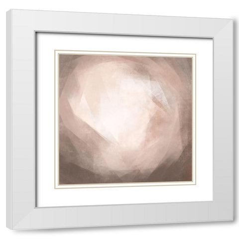 Blush Prism II White Modern Wood Framed Art Print with Double Matting by Caroline, Emma