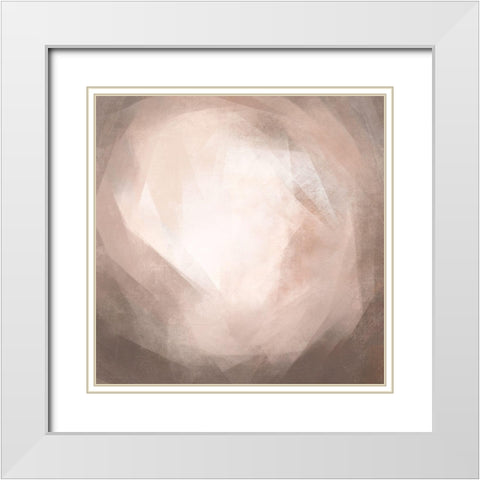 Blush Prism II White Modern Wood Framed Art Print with Double Matting by Caroline, Emma