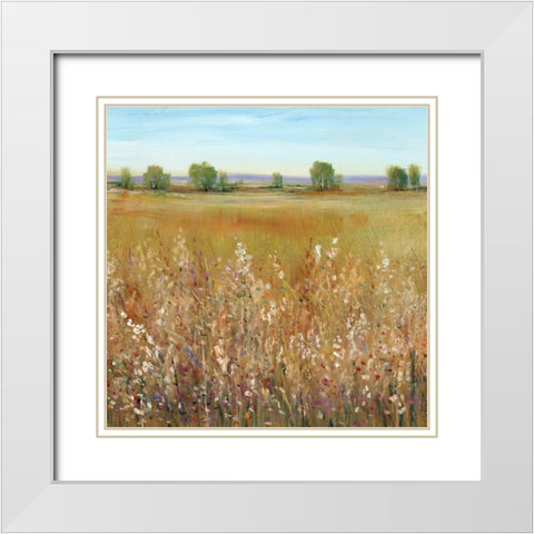 Abundance of Wildflowers I White Modern Wood Framed Art Print with Double Matting by OToole, Tim