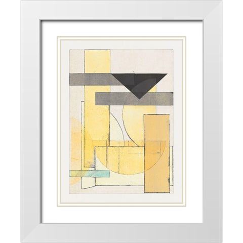 Mapping Bauhaus I White Modern Wood Framed Art Print with Double Matting by Delamater, Rob