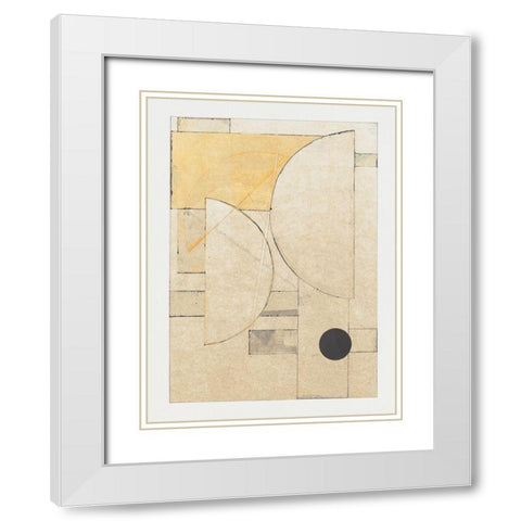 Mapping Bauhaus II White Modern Wood Framed Art Print with Double Matting by Delamater, Rob