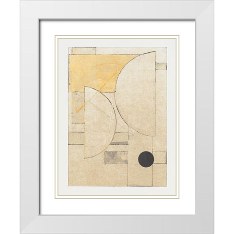 Mapping Bauhaus II White Modern Wood Framed Art Print with Double Matting by Delamater, Rob
