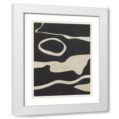Tides in Sepia II White Modern Wood Framed Art Print with Double Matting by Delamater, Rob
