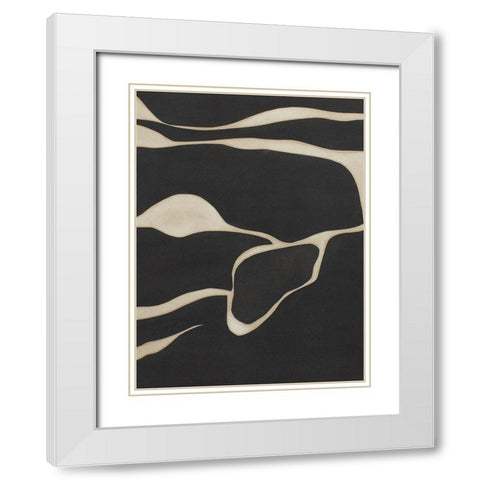 Tides in Sepia III White Modern Wood Framed Art Print with Double Matting by Delamater, Rob