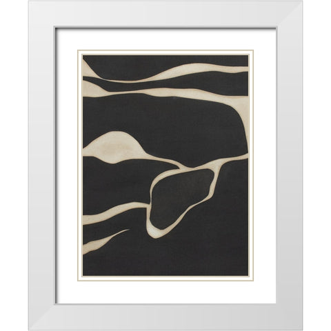 Tides in Sepia III White Modern Wood Framed Art Print with Double Matting by Delamater, Rob