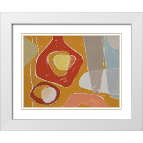 Tidelands Abstract II White Modern Wood Framed Art Print with Double Matting by Delamater, Rob