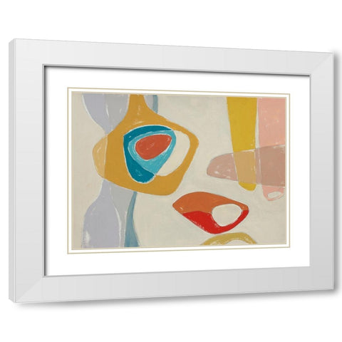 Tidelands Abstract III White Modern Wood Framed Art Print with Double Matting by Delamater, Rob