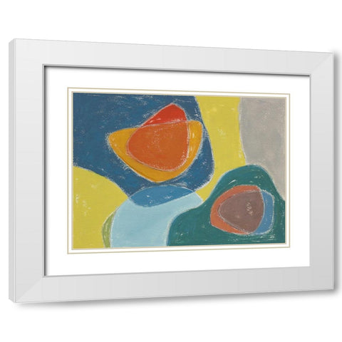 Tidelands Abstract IV White Modern Wood Framed Art Print with Double Matting by Delamater, Rob