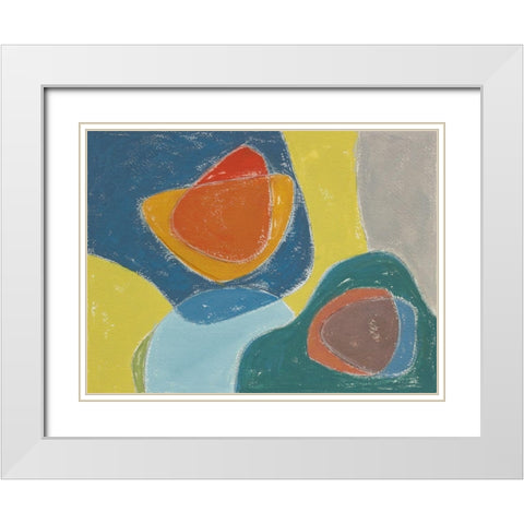 Tidelands Abstract IV White Modern Wood Framed Art Print with Double Matting by Delamater, Rob