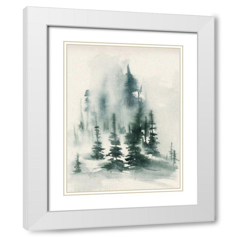 Misty Winter I White Modern Wood Framed Art Print with Double Matting by Goldberger, Jennifer