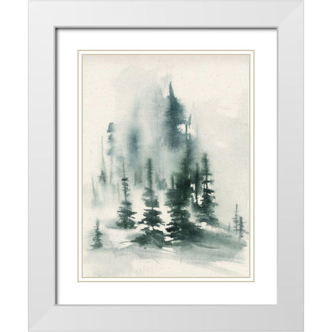 Misty Winter I White Modern Wood Framed Art Print with Double Matting by Goldberger, Jennifer