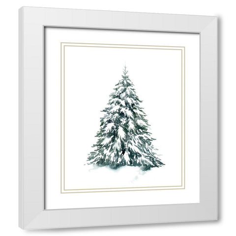 Blue Spruce II White Modern Wood Framed Art Print with Double Matting by Popp, Grace