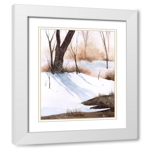 Snowland I White Modern Wood Framed Art Print with Double Matting by Popp, Grace