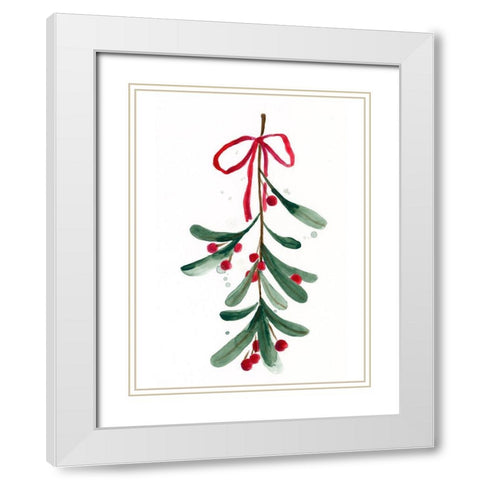 Warm Winter Wishes V White Modern Wood Framed Art Print with Double Matting by Vess, June Erica