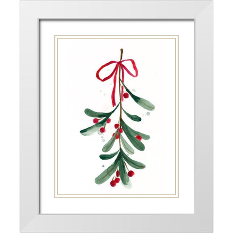 Warm Winter Wishes V White Modern Wood Framed Art Print with Double Matting by Vess, June Erica