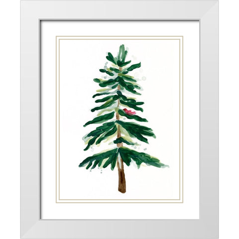Warm Winter Wishes VII White Modern Wood Framed Art Print with Double Matting by Vess, June Erica