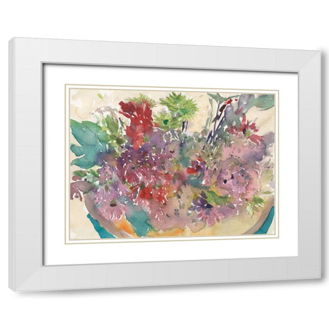 Assorted Summer Planter II White Modern Wood Framed Art Print with Double Matting by Dixon, Samuel