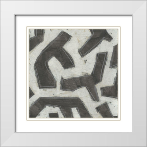 Artifact I White Modern Wood Framed Art Print with Double Matting by Vess, June Erica