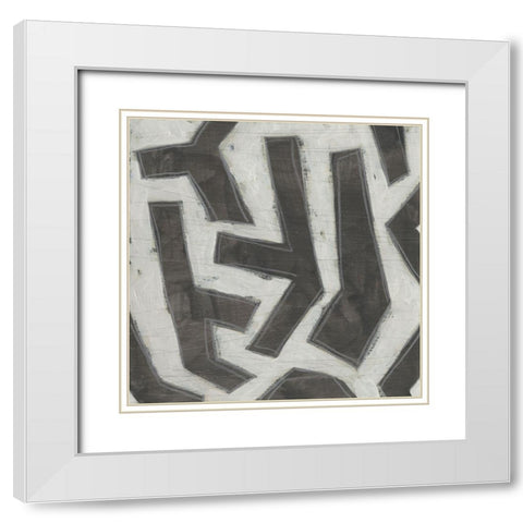 Artifact II White Modern Wood Framed Art Print with Double Matting by Vess, June Erica