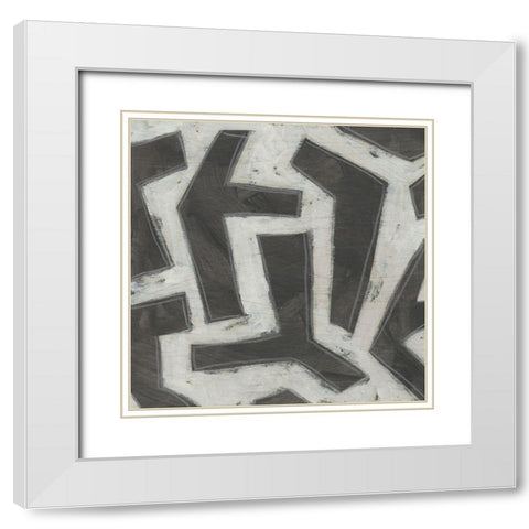 Artifact III White Modern Wood Framed Art Print with Double Matting by Vess, June Erica