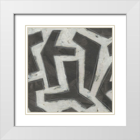 Artifact III White Modern Wood Framed Art Print with Double Matting by Vess, June Erica
