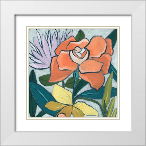 Window Box Garden I White Modern Wood Framed Art Print with Double Matting by Vess, June Erica