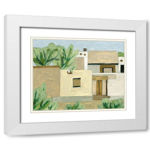 Hidden Land I White Modern Wood Framed Art Print with Double Matting by Wang, Melissa