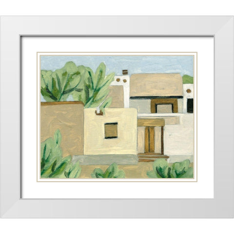 Hidden Land I White Modern Wood Framed Art Print with Double Matting by Wang, Melissa