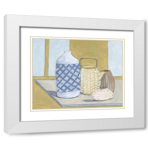 Still I White Modern Wood Framed Art Print with Double Matting by Wang, Melissa