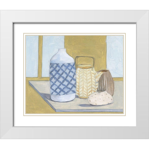 Still I White Modern Wood Framed Art Print with Double Matting by Wang, Melissa