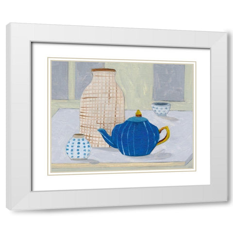 Still II White Modern Wood Framed Art Print with Double Matting by Wang, Melissa