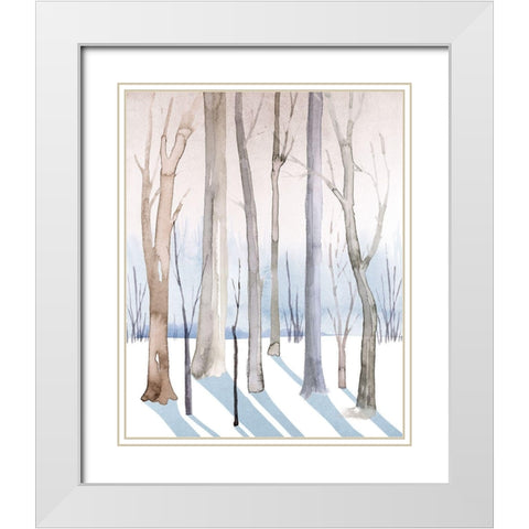 Woodland Whisper I White Modern Wood Framed Art Print with Double Matting by Popp, Grace