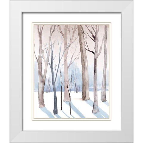 Woodland Whisper II White Modern Wood Framed Art Print with Double Matting by Popp, Grace