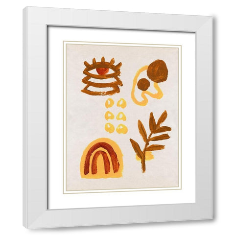 Air and Fire II White Modern Wood Framed Art Print with Double Matting by Wang, Melissa