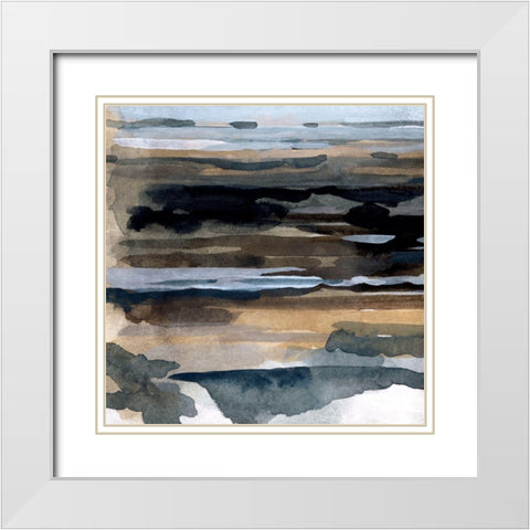 Fall Reflections I White Modern Wood Framed Art Print with Double Matting by Caroline, Emma